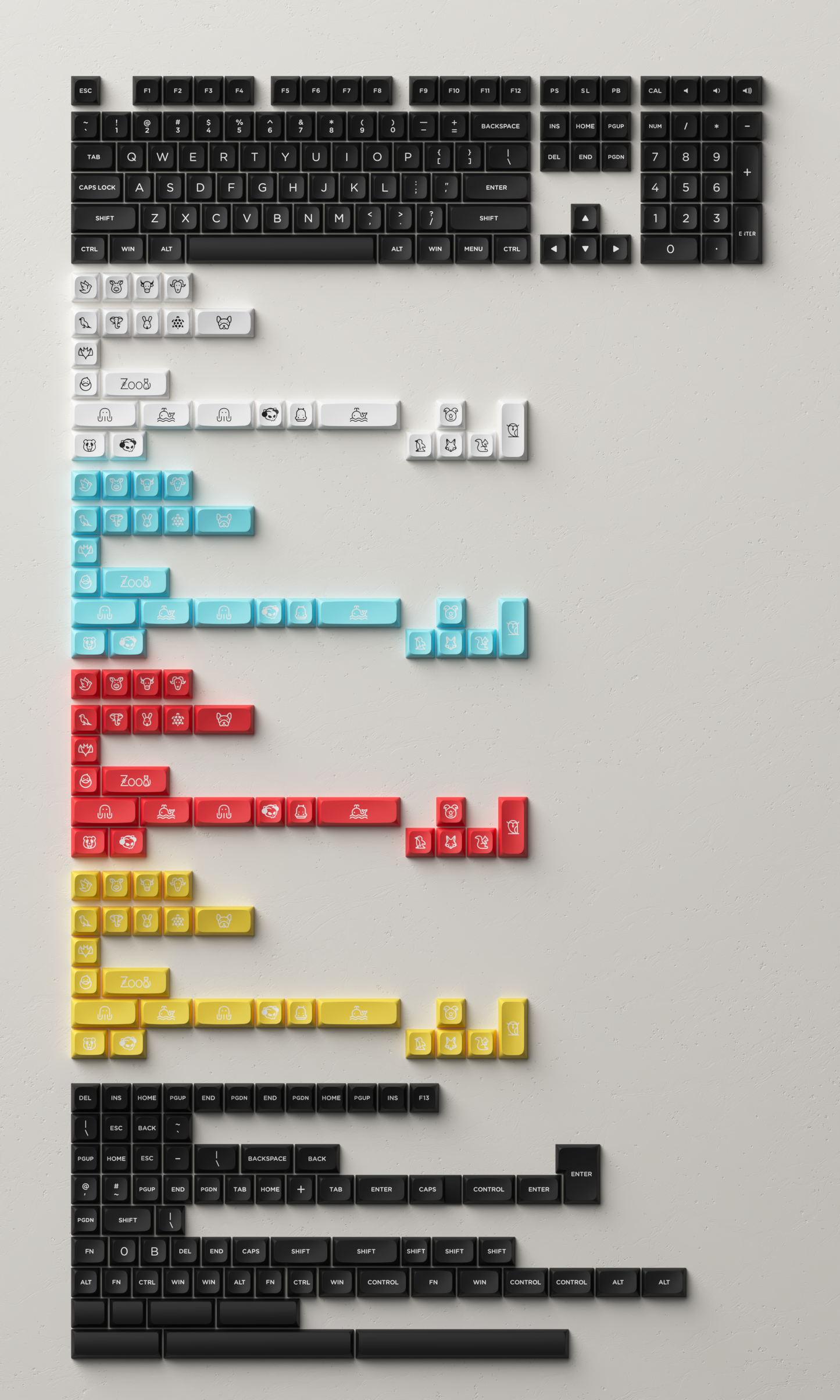 Akko White on Black WOB Building Blocks