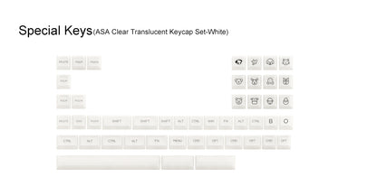 AKKO ASA CLEAR KEYCAP SET (SHINE THROUGH)