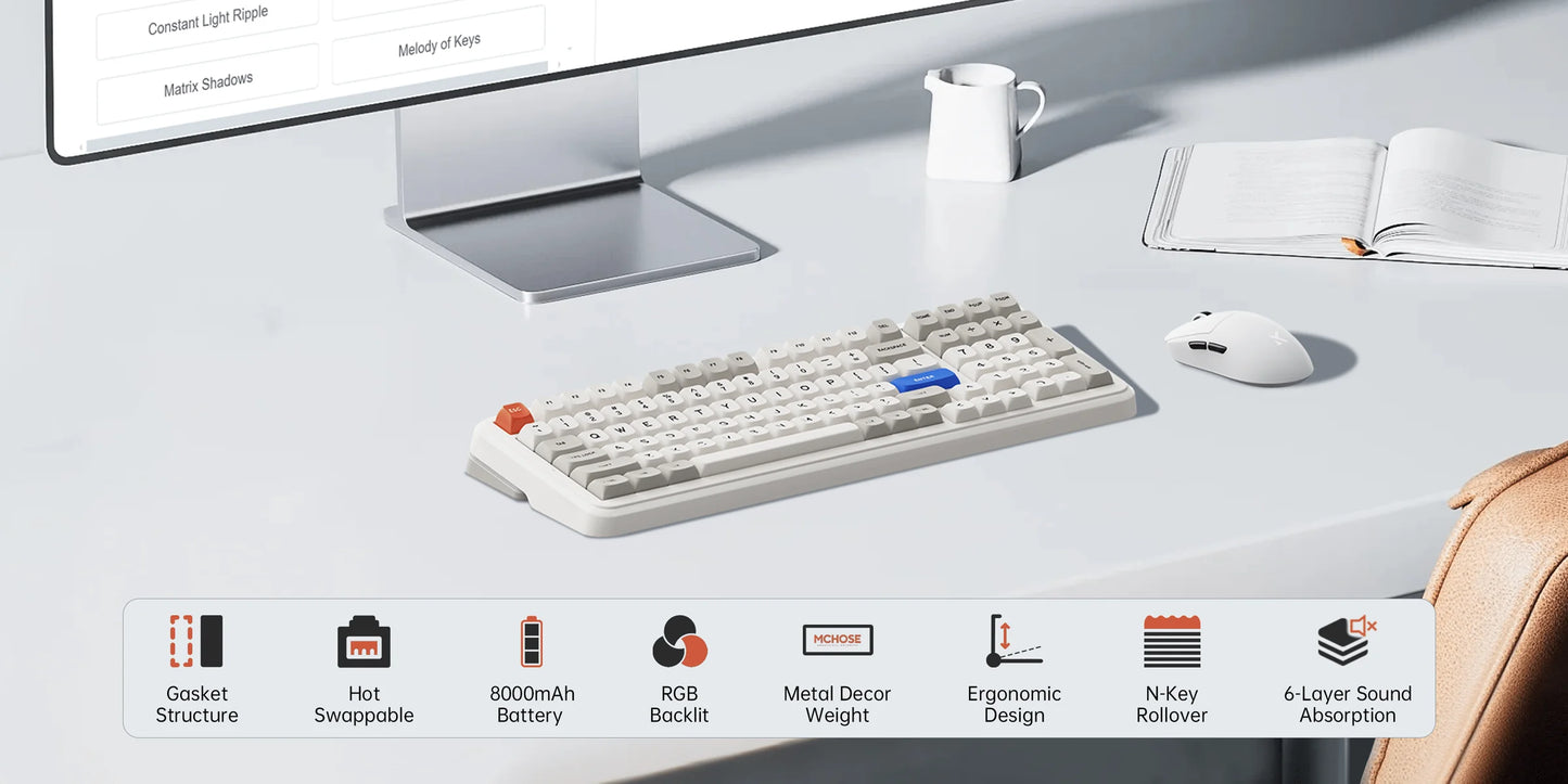 MCHOSE K99 V2 98% TRI-MODE FULLY ASSEMBLED KEYBOARD