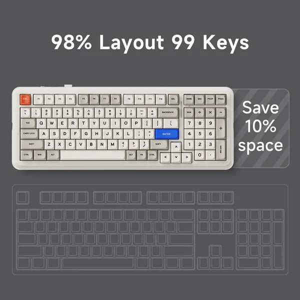 MCHOSE K99 V2 98% TRI-MODE FULLY ASSEMBLED KEYBOARD