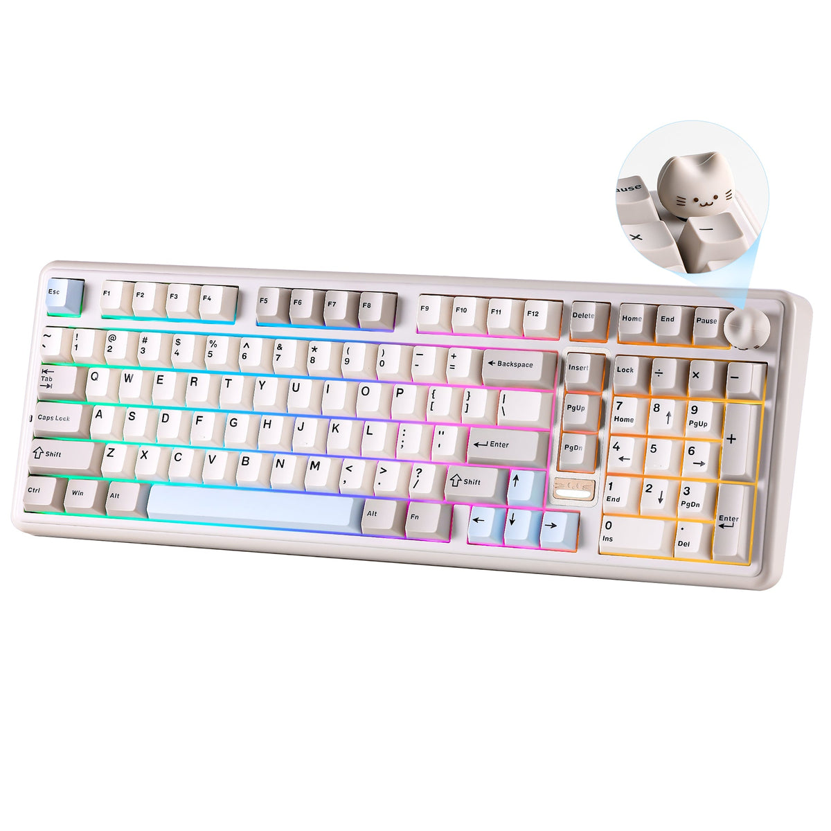 YUNZII B98 PRO 96% mechanical keyboard in beige